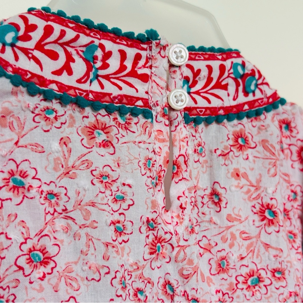 NWT [Poupette St Barth] Camila Mini Ruffle Dress in Pink Anemone Little Girls 4 - Picture 9 of 9